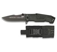 Navaja K25 Mohican Titanium Coated 7,8 cm para Caza, Pesca, Camping, Outdoor, Supervivencia y Bushcraft K25 19544 + Portabotellas de regalo