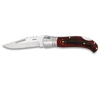 Navaja LAGUIOLE Caza micarta Roja 10 cm para Caza, Pesca, Camping, Outdoor, Supervivencia y Bushcraft Albainox 10665 + Portabotellas de regalo