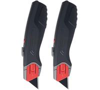 Navaja Multiusos Autorretráctil de Seguridad, Cúter de Alta Resistencia con 4 Cuchillas SK2 Adicionales, Cambio de Cuchilla Sin Herramientas(*2)