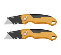 Navaja Multiusos Plegable con Muesca for Pelar Cables, Cúter Plegable con Botón de Liberación de Bloqueo, Clip Metálico for Cinturón y Cambio Rápido de Hoja con Cierre A Presión(*2)