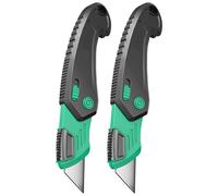 Navaja Multiusos Plegable, Cúter de Bolsillo Plegable, Mango de Plástico, Láminas de Plástico, Linóleo, Cajas, Cuerda(*2)