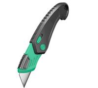 Navaja Multiusos Plegable, Cúter de Bolsillo Plegable, Mango de Plástico, Láminas de Plástico, Linóleo, Cajas, Cuerda(*1)