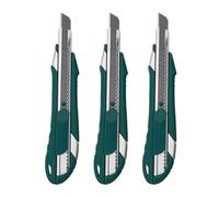 Navaja Multiusos Retráctil Autocargable, Cúter de Alta Resistencia, Hoja de 9 Mm de Ancho y Mango de Goma(*3)