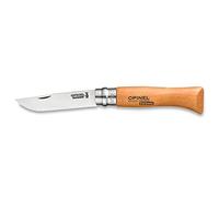 Opinel Navaja N.º 8 (04428VRN) – Acero al carbón, con madera beige – 8,5 cm – Caja 12