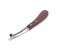 Navaja para cascos de caballo, navaja de afeitar de acero inoxidable con hoja de doble filo y mango ergonómico de madera.