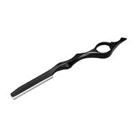 Cuchillo para adelgazar el cabello, recorte de cabello, texturizante profesional de acero inoxidable para salón de belleza para el hogar para mujeres y hombres (negro)