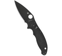 Navaja Spyderco Manix 2 XL C95GP2 con Hoja de Acero CPM S30V Negra de 9,8 cm Filo Liso y empuñadura de G-10 Negro de 13 cm para Caza, EDC. Camping, Gentleman, Supervivencia y Bushcraft