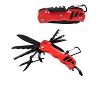 Navaja Suiza, Taozoey Plegables Herramienta Multiuso 12 en 1, Navaja Multiusos, Mini Multiherramienta de Bolsillo, Navaja Multiusos Camping, Adecuado para Senderismo, Caza, Montañismo (Rojo)