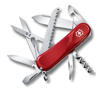 Navaja suiza Victorinox Evolution 17, 15 funciones, Rojo | Navaja con hoja de bloqueo, sierra de madera, tijeras, sacacorchos, para camping y uso diario, 85 mm, color rojo
