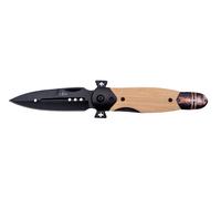 Navaja third n120n, navaja templario, mango de madera de haya con impr