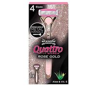 Navaja Wilkinson Sword Quattro para mujer en oro rosa