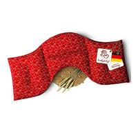 NAVANGO® Almohada Térmica para Microondas con Relleno de Trigo Color Rojo I Cojín Cervical Terapéutico para Calor y Frío I Bolsa de Semillas de Trigo I 4 Compartimientos Algodón OEKO-Tex