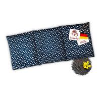 navango® Cojín de grano para microondas y horno, color azul marino, con relleno de colza, hecho a mano en Alemania, aprox. 50 x 20 cm, 3 cámaras, algodón OEKO-Tex | cuello, espalda y hombros