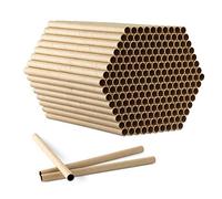Navaris 200x Tubo para Nido de Abejas - Tubos de cartón para Rellenar Hotel de Insectos Colmena o casita de Abejas - Longitud 15 CM diámetro 8 MM