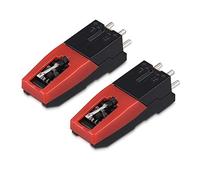 Navaris 2x Aguja Tocadiscos de Recambio - 2x Aguja para Tocadiscos Universal compatible con Crosley Technics Philips Auna Jensen - Con Fonocaptor