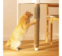 Navaris Alfombra Rascador para Gatos - Protector Muebles Gatos y Patas de Mesa - Protector de Sisal con Rascador y Cepillo de Goma para Gatos - Alfombra Rascador Gatos