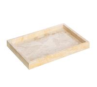 Navaris Bandeja de Travertino Rectangular - Bandejas Decorativas Beige de 30 x 20 x 3 cm - Vaciabolsillos de Decoracion para Recibidor Baño o Cocina - para Llaves Perfumes y Más