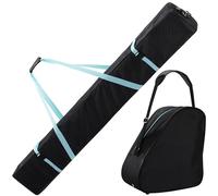 Navaris Bolsa Botas Esqui y Funda esquis - Set de 1x Bolsa para Botas de Esqui y 1x Bolsa esquis 170 cm - Funda con Bolsillo con Cremallera y Correa para el Hombro