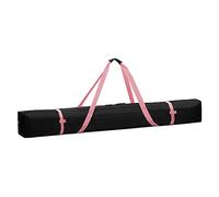 Navaris Bolsa de ski de 190CM - Funda para un par de esquís y Bastones - Portaesquís y Bastones de esquí Alpino de Color Negro y Rosa