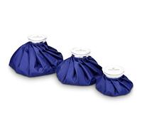 Navaris Bolsas de hielo y calor - Juego de 3x bolsa reutilizable con tapa para aplicar temperatura caliente y fría en 3 tamaños - Azul