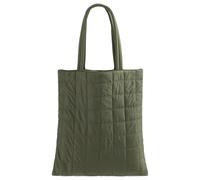 Navaris Bolso Acolchado Unisex - Puffer Tote Bag para Hombre y Mujer - Bolsos Acolchado Unisex para Trabajo Oficina Clase Universidad - Correa de Hombro - Verde Oliva