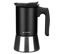 Navaris Cafetera Italiana para café Expresso - Máquina de café Espresso de 200 ml para 4 Tazas - Moka de Acero Inoxidable para Todo Tipo de cocinas