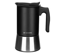 Navaris Cafetera Italiana para café Expresso - Máquina de café Espresso de 300 ml para 6 Tazas - Moka de Acero Inoxidable para Todo Tipo de cocinas