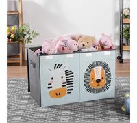 Navaris Caja almacenaje Infantil - Caja almacenaje Juguetes Libros muñecas - Caja Juguetes de 62 x 33 x 40 cm para niños - Caja Juguetes almacenaje con Divisor Interior - Verde