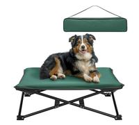 Navaris Cama Elevada para Perro - Cama de Verano Impermeable Plegable de Camping Exterior para Perros Medianos y Pequeños de hasta 15 kg - Hamaca Alta Fresca de Mascota con Funda