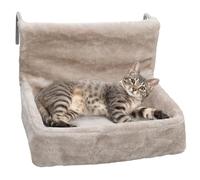 Navaris Cama para Gatos de Radiador - Hamaca Colgante de Felpa Suave y Lavable - MAX. 15 kg - para Verano e Invierno - Beige