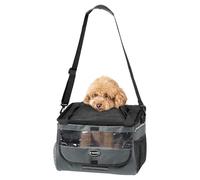 Navaris Cesta Perro Bicicleta - Cesta Bicicleta Delantera para Perros y Gatos MAX. 10 kg - Cordón Ajustable para Que No Salten - con Bolsillos Adicionales y Correa para Hombro