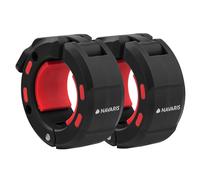 Navaris Cierre Barra Olimpica 50mm - 2x Abrazaderas Barra Olímpica 50mm - Topes para Mancuernas y Barras de Pesas - Diseño de Cierre Rápido y Magnético