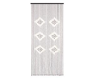 Navaris Cortina de Cuentas - Cortinas de Tiras para Puertas 90 x 200 cm - Cortina de Puerta Interior de bambú - Fácil instalación sin Agujeros