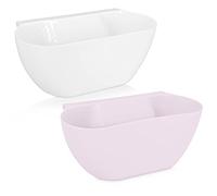 Navaris Cubo de Basura Colgante para Cocina - 2X Cesta de Desperdicios - Organizador Colgante para Estropajo - Cubo Basura Encimera