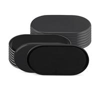 Navaris Deslizadores para muebles en moqueta - Set 16x almohadilla ovalada de goma EVA y plástico para mover sillas mueble mesa - Pads ovalados