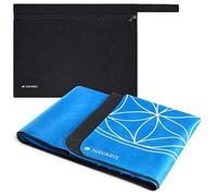 Navaris Esterilla de Yoga Plegable - Alfombra de Gimnasia Antideslizante de 183 x 61 x 0.15 CM - Colchoneta Deportiva para Pilates Ejercicio - Azul