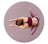 Navaris Esterilla de Yoga Redonda - Alfombrilla Antideslizante de Meditación, Ejercicio, Deporte - Colchoneta 120 cm de Diámetro