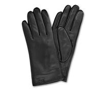 Navaris Guantes de cuero para mujer - Con función táctil para pantalla - 2x Guante de piel genuina de napa y forro de cachemira