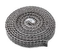 Navaris Junta Puerta Chimenea y Estufa - Burlete Aislante Puerta Estufa o Cristal de Chimenea de Leña - Cinta Plana Autoadhesiva - 2 M de Largo x 15 MM