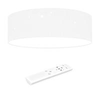 Navaris Lámpara LED de techo de estrellas 32 cm - Luz con control de temperatura brillo regulable y mando a distancia para salón dormitorio - Blanco