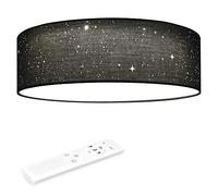 Navaris Lámpara LED de techo de estrellas 32 cm - Luz con control de temperatura brillo regulable y mando a distancia para salón dormitorio - Gris oscuro