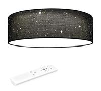 Navaris Lámpara LED de techo de estrellas 40 cm - Luz con control de temperatura brillo regulable y mando distancia - Para salón dormitorio - Gris oscuro