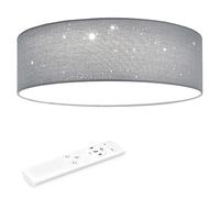 Navaris Lámpara LED de techo de estrellas 40 cm - Luz con control de temperatura brillo regulable y mando a distancia - Para salón dormitorio - Gris claro