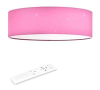 Navaris Lámpara LED de techo de estrellas 40 cm - Luz con control de temperatura brillo regulable y mando a distancia - Para salón dormitorio - Rosa