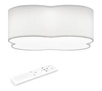 Navaris Lámpara LED de techo de flor - Luz con control de temperatura brillo regulable temporizador y control remoto - Para salon dormitorio - Blanco