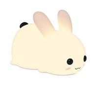Navaris Lámpara LED infantil de conejo - Luz nocturna de silicona sin BPA - Conejito luminoso recargable para bebé - Iluminación con luz regulable