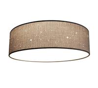 Navaris Lámpara LED redonda con efecto de luz de estrellas 40 cm - Lámpara de techo con plafón para salón dormitorio - Gris claro