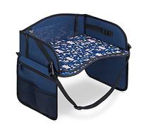 Navaris Mesa de Coche para niños - Bandeja Infantil para Viaje Cochecito avión - para Dibujar apoyar Tablet Snack Botella - Plegable con Bolsillos