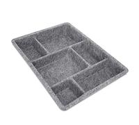 Navaris Organizador de cajones de Fieltro - Caja con Compartimentos para almacenaje en cajón para baño Armario cómoda para Ropa cosméticos - Gris