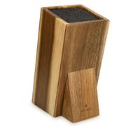 Navaris Organizador de Cuchillos con Cerdas - Taco Cuchillos Cocina de Madera de Acacia para Utensilios Cocina - Base Universal de Madera para Almacenaje - Knife Block